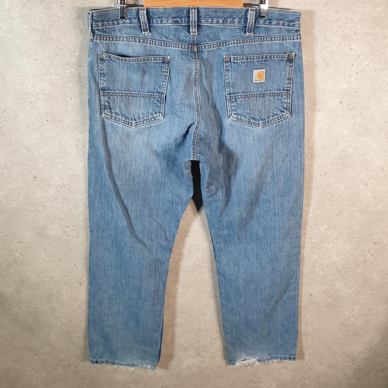 Vintage Carhartt Workwear Carpenter Jeans Mens W38 L30 Blue Denim Relaxed Fit USA