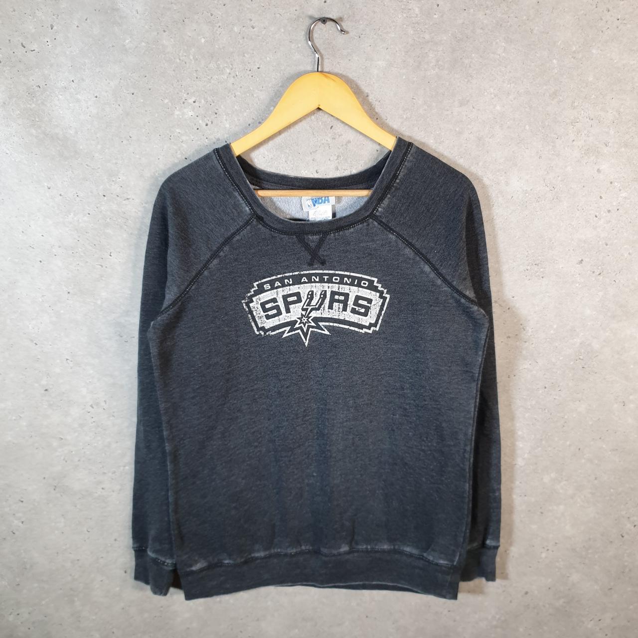 Vintage NBA San Antonio Spurs Sweatshirt Womens Medium Grey Pullover Pro Sport USA
