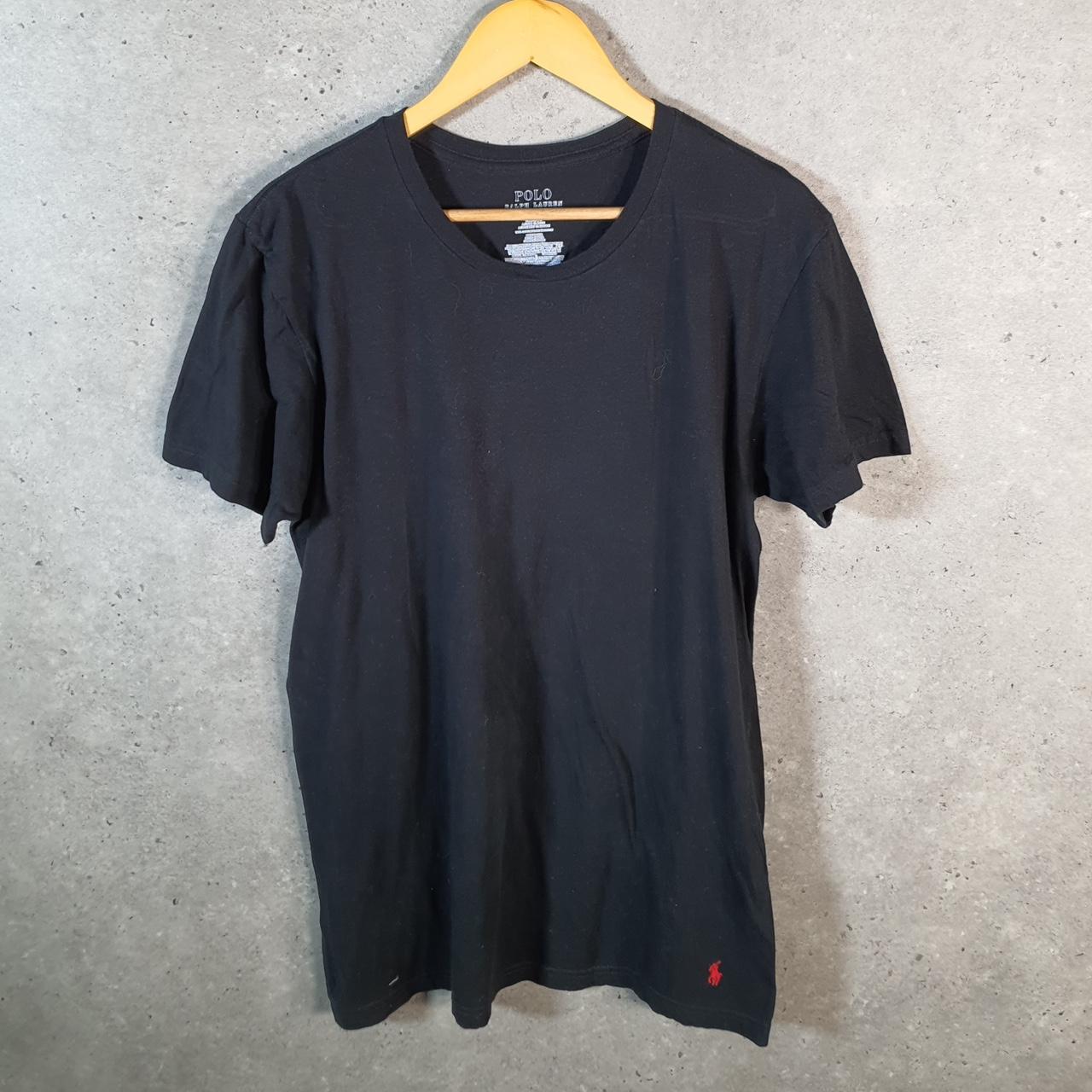 Vintage Ralph Lauren Polo Sport T Shirt Men’s Medium Black  Classic Fit Embroidered Pony C8716