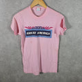 Vintage Ched Anvil Great America 90s USA Single Stitch T Shirt Men’s Small Pink