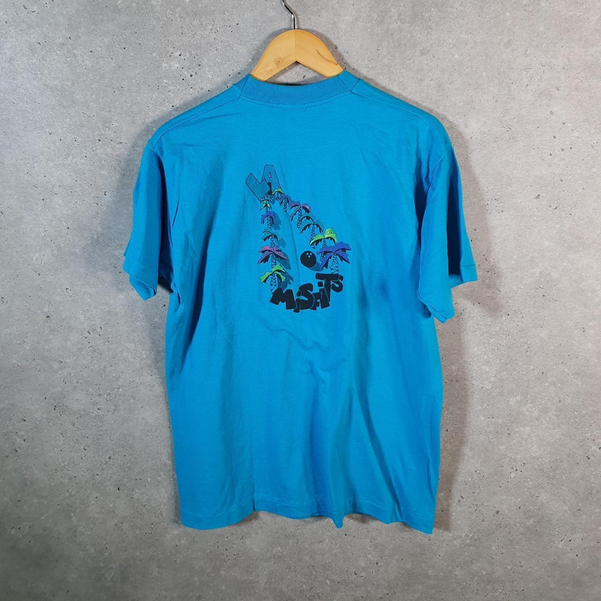 Vintage Trend Basics Misfits Pennie LA Graphic 90s USA Single Stitch T Shirt Men’s Large Blue