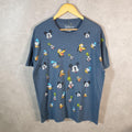 Vintage Disney Land Mickey Mouse T Shirt Men’s Large Blue Graphic Cartoon
