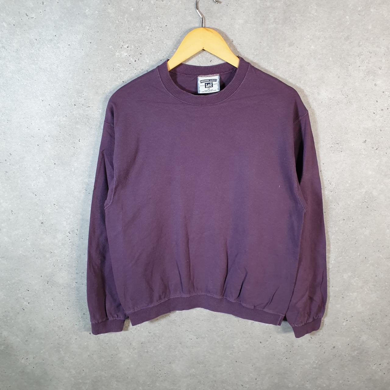 Vintage Lee Premium Jersey Sweatshirt Men’s Medium Purple Baggy Blank