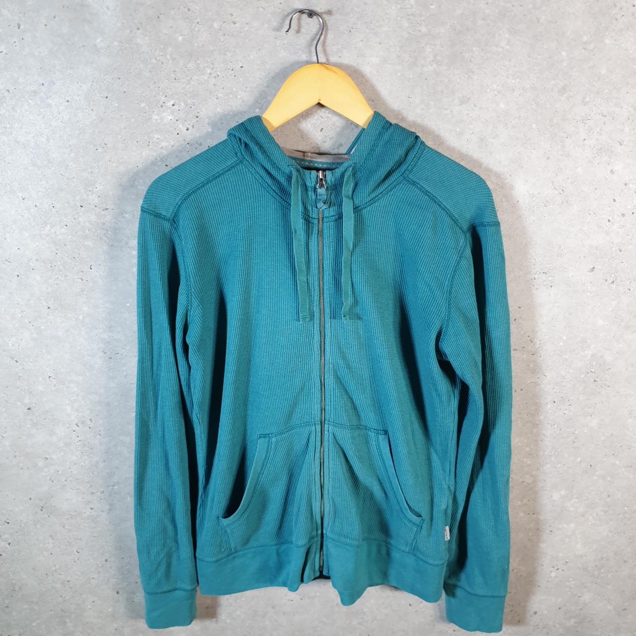 Vintage Carhartt Hoodie Womens Medium Blue Full Zip Sweatshirt USA Relaxed Fit
