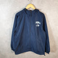 Vintage Champion Windbreaker Track Jacket Mens Medium Blue Logo Full Zip Hooded