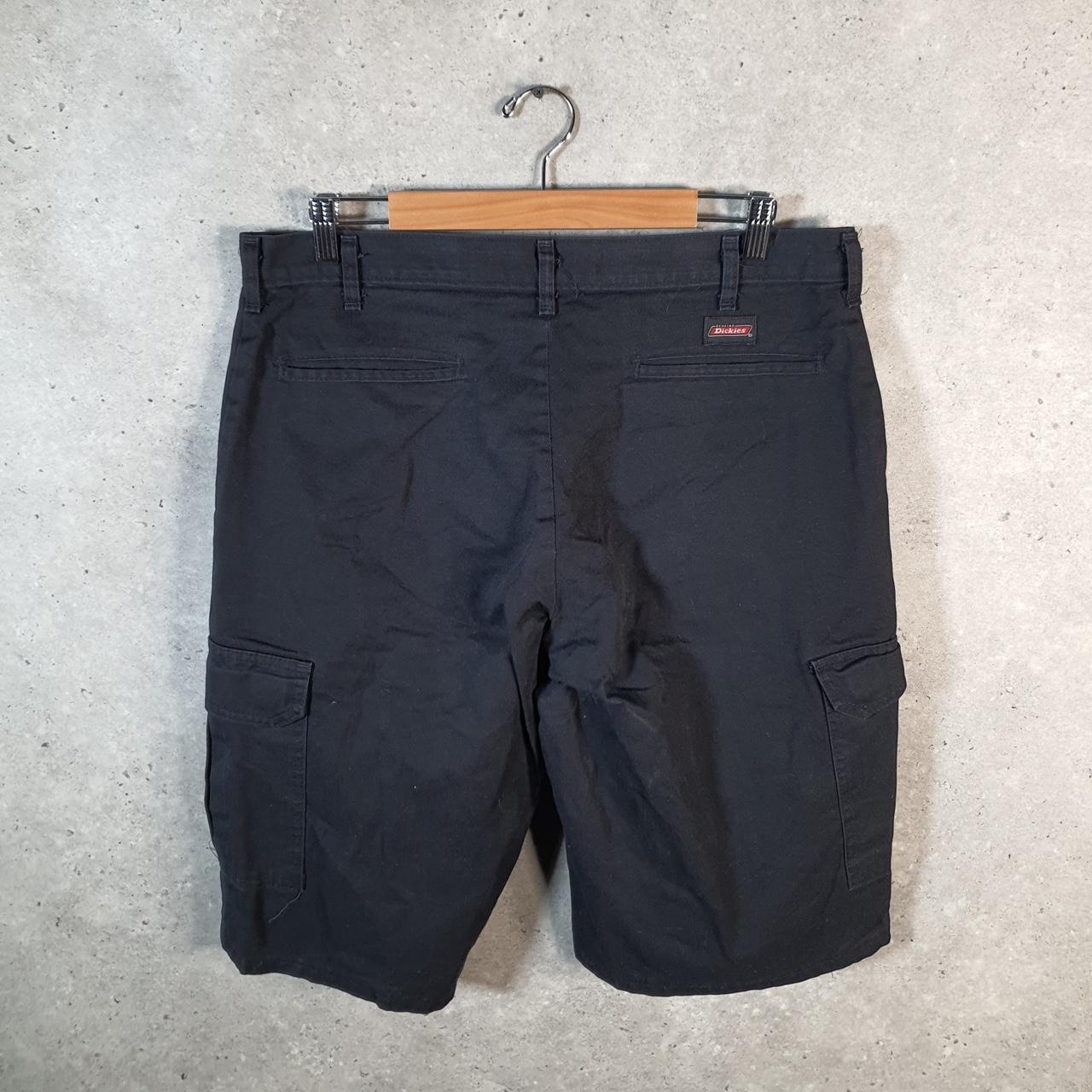 Vintage Dickies Baggy Chino Shorts Jorts Cargo Mens W36 Black Regular Fit