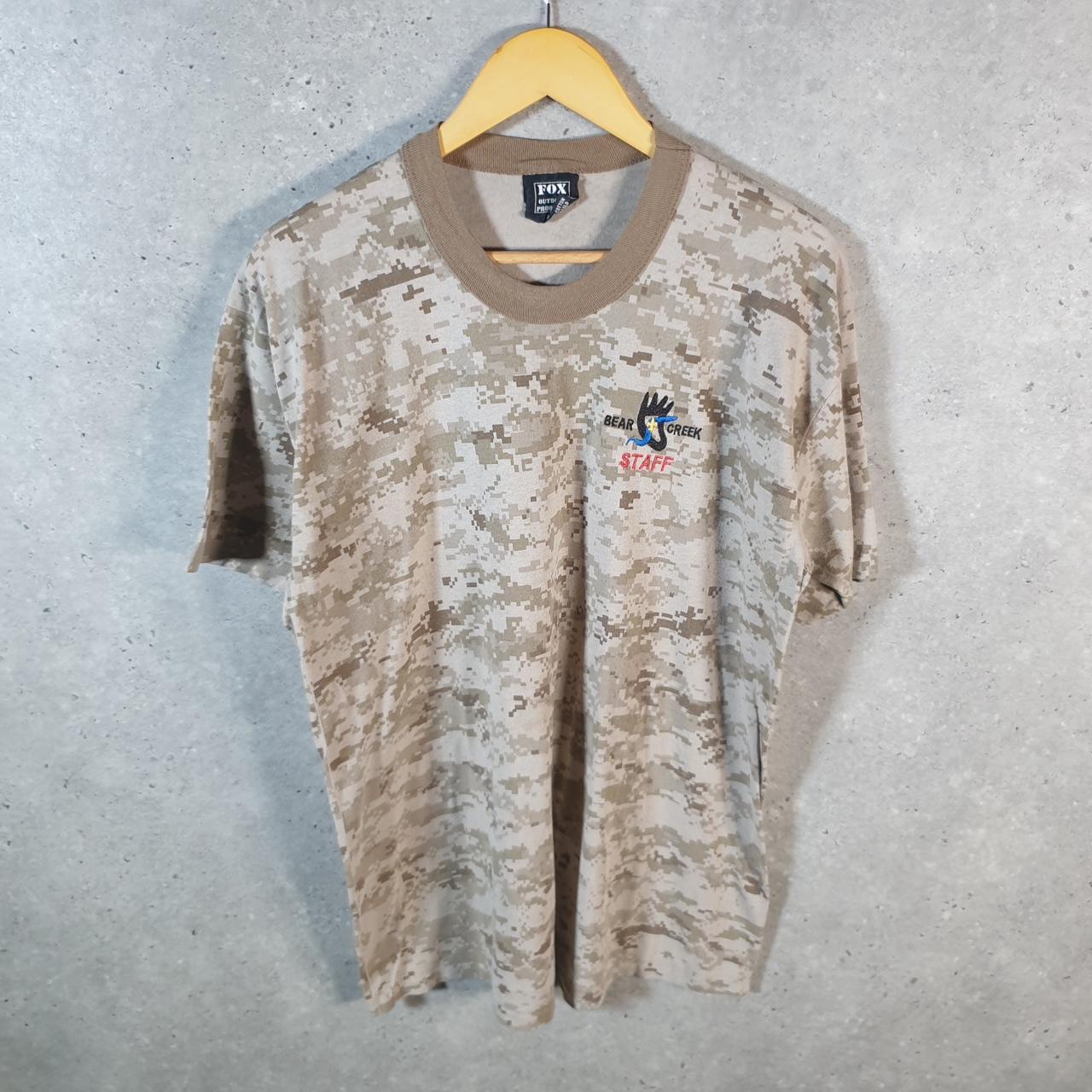 Vintage Fox RealTree Army 90s USA Graphic Single Stitch T Shirt Men’s XL Green