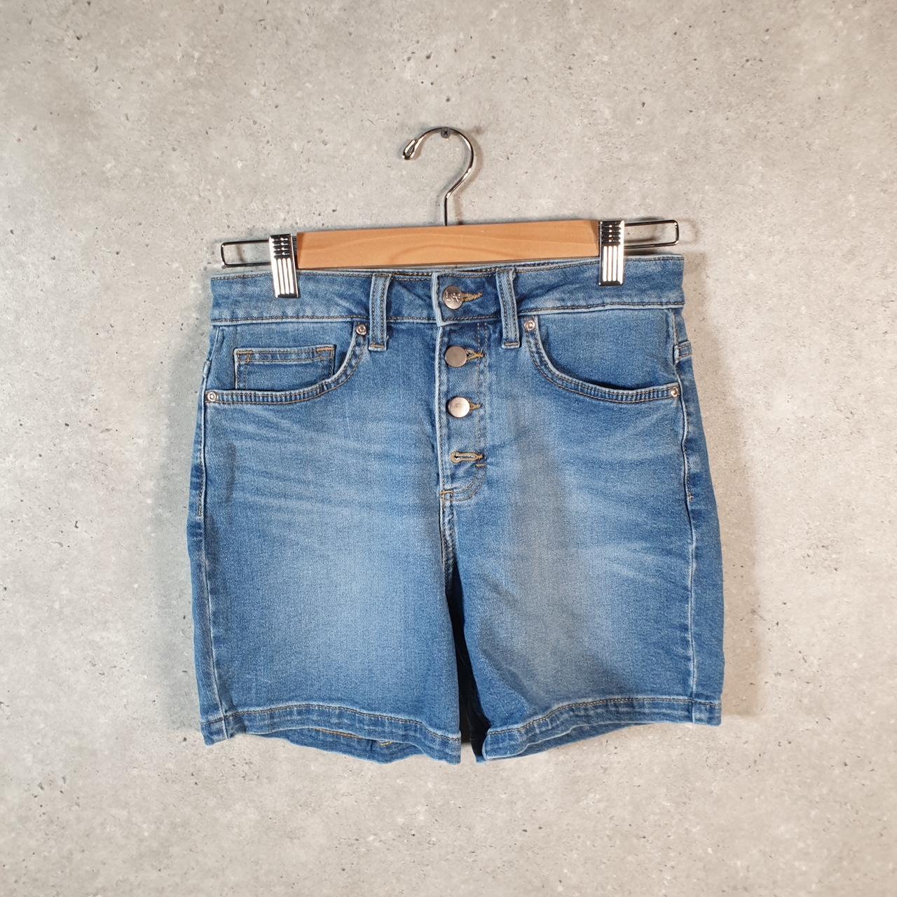 Vintage Lee Baggy Shorts Jorts Cargo Womens W28 Blue Relaxed Denim