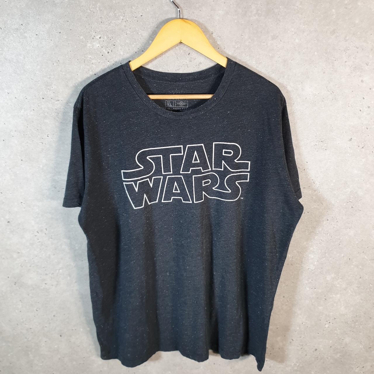 Vintage Star Wars Movie T Shirt Men’s XL Grey Logo Graphic Spellout