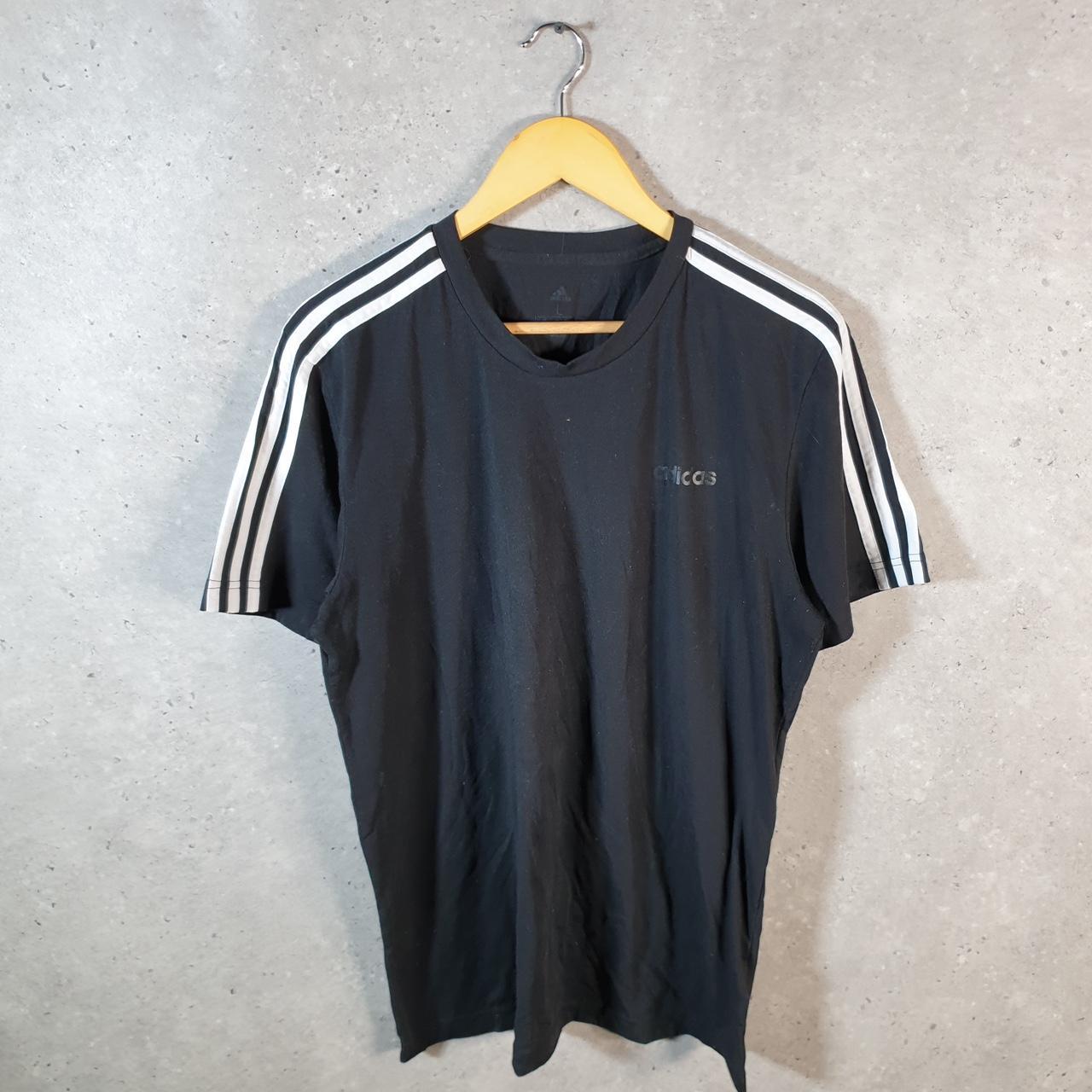 Vintage Adidas AeroReady T Shirt Men’s Large Black Three Stripes Logo Athletic