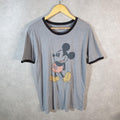 Vintage Disney Land Mickey Mouse T Shirt Men’s Large Grey Graphic Cartoon C9690