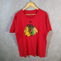 Vintage Adidas Go Tee Chicago USA T Shirt Men’s Large Red Three Stripes Logo Athletic