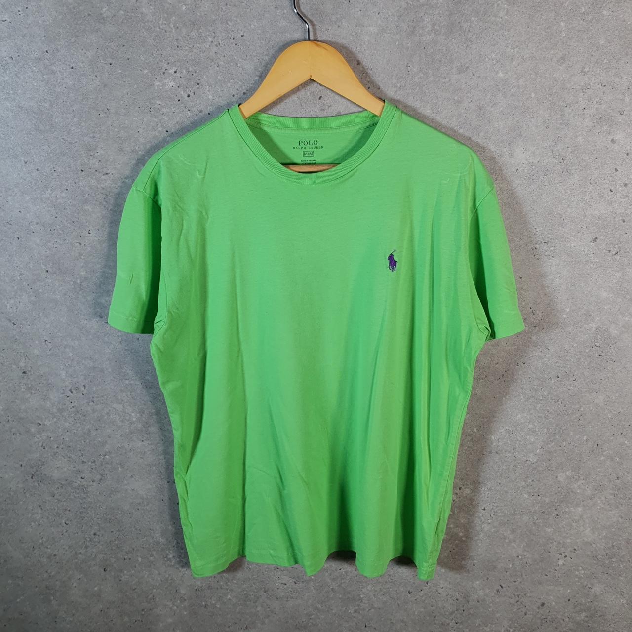 Vintage Ralph Lauren Polo Sport T Shirt Men’s Medium Green Custom Fit Embroidered Pony C8657