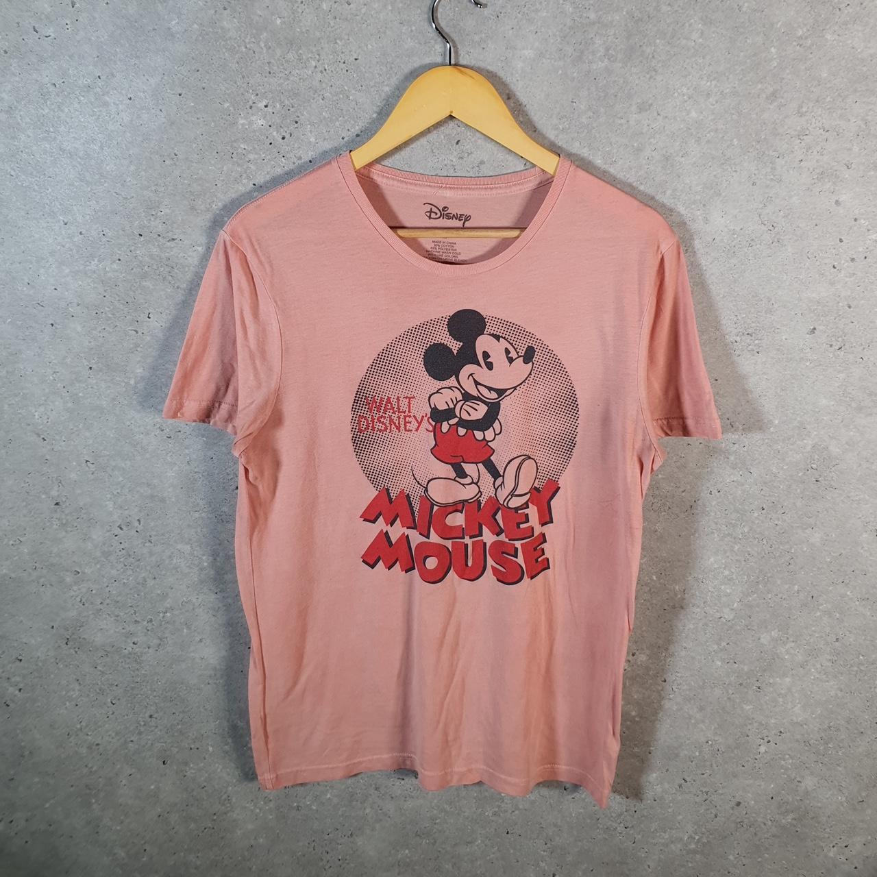 Vintage Disney Land Mickey Mouse T Shirt Men’s Medium Pink Graphic Cartoon