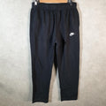 Vintage Nike Club Sweatpant Joggers Mens Medium Black Swoosh Sports Tracksuit Big Fish Vintage