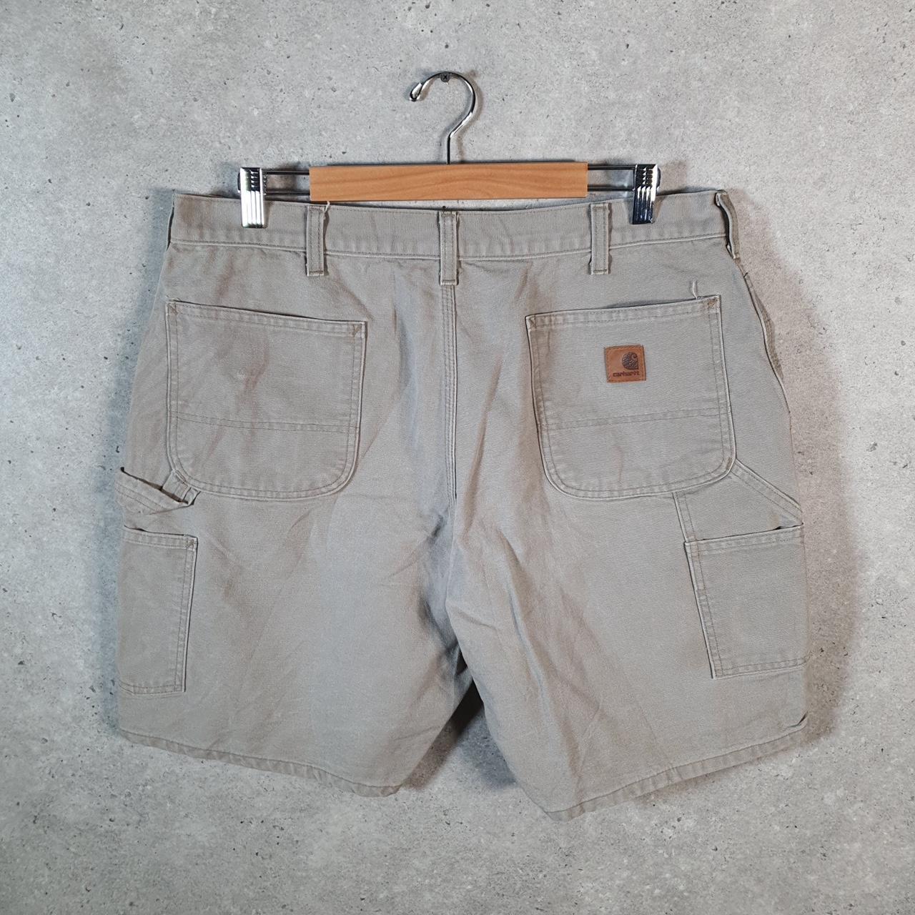 Vintage Carhartt Baggy Carpenter Shorts Jorts Cargo Men’s W38 Grey Relaxed Fit Workwear A4854