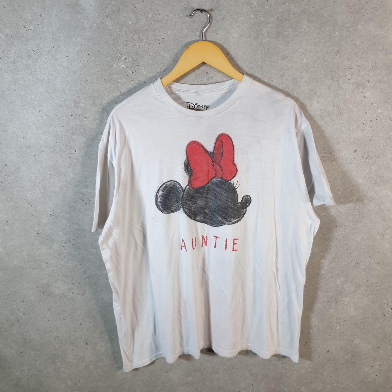 Vintage Disney Land Mickey Mouse T Shirt Auntie Womens  2XL White Graphic Cartoon