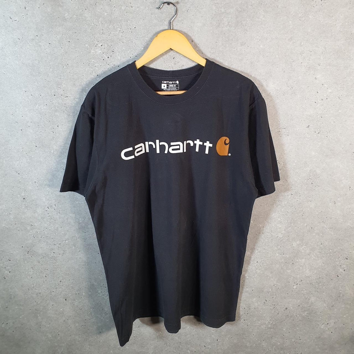 Vintage Carhartt Pocket T Shirt Men’s Medium Black Workwear Chore Utility Loose Fit C9234
