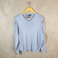 Vintage Ralph Lauren Polo Sweatshirt Men’s XL Blue Pima Cotton Pullover Pony