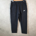 Vintage Nike Club Sweatpant Joggers Mens Medium Black Embroidered Swoosh Sports Tracksuit - Big Fish Vintage
