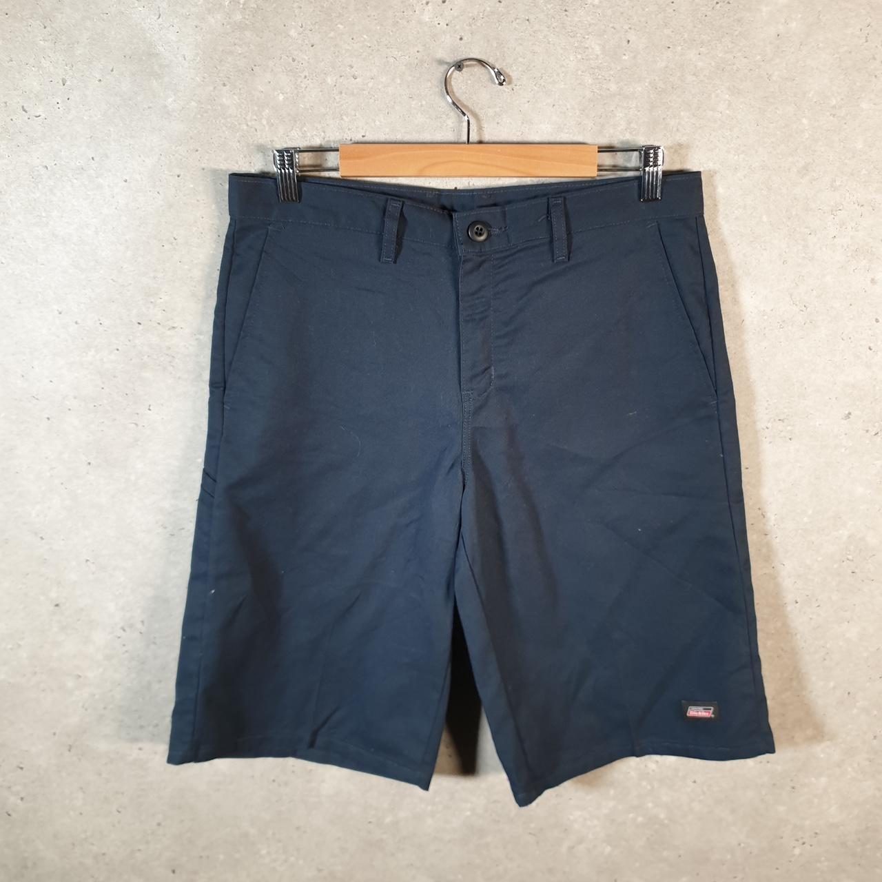 Vintage Dickies Baggy Chino Shorts Jorts Cargo Mens W32 Navy Blue Loose Fit