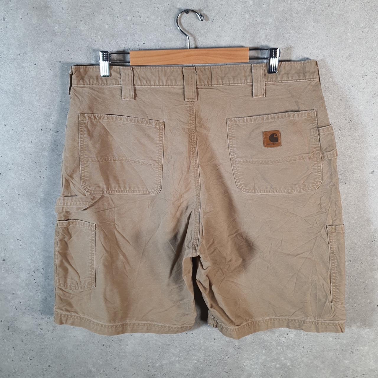 Vintage Carhartt Baggy Carpenter Shorts Jorts Cargo Men’s W38 Brown Relaxed Fit Workwear A4706