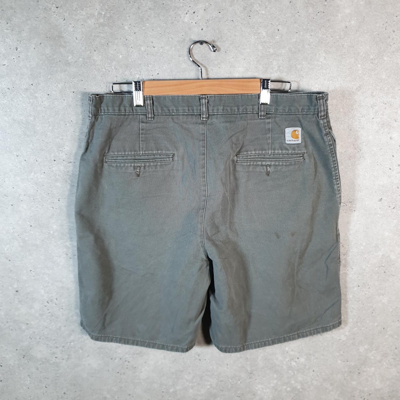 Vintage Carhartt Baggy Carpenter Shorts Jorts Cargo Men’s W36 Khaki Green Original Fit Workwear