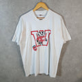 Vintage Fruit of the Loom Wisconsin Badgers 90s Single Stitch T Shirt Men’s XL White C8907