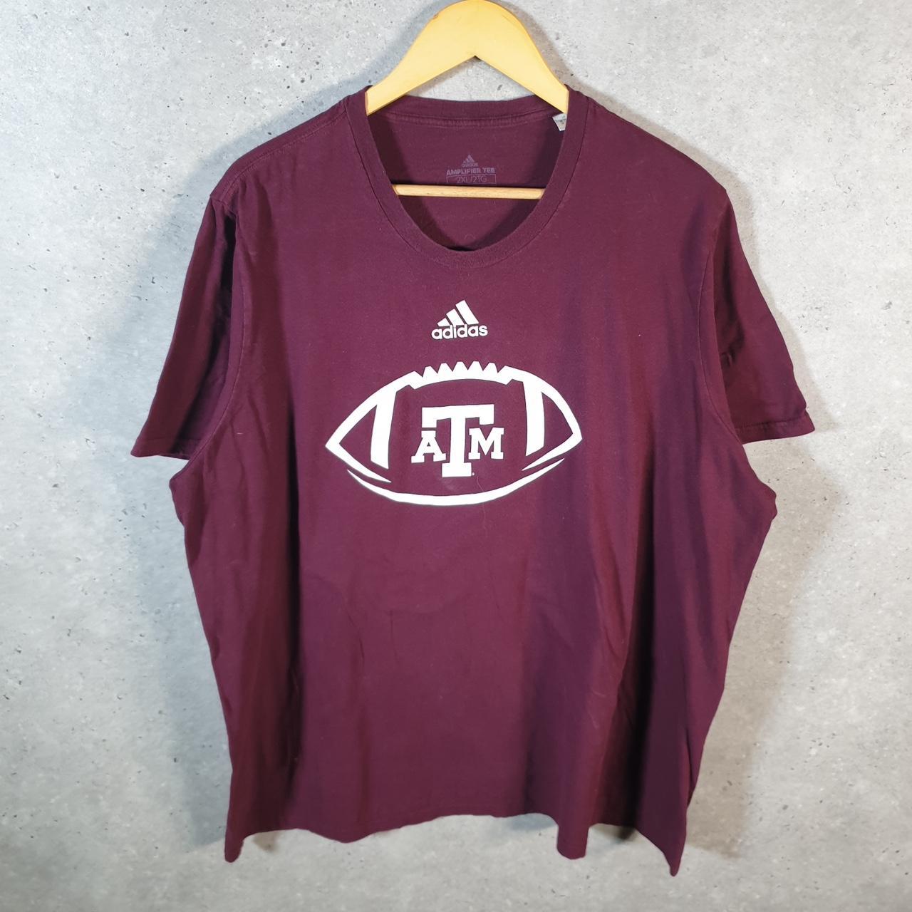 Vintage Adidas ATM Amplifier T Shirt Men’s 2XL Burgundy Red Three Stripes Logo Athletic