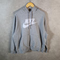 Vintage Nike Club Hoodie Men’s XL Grey Swoosh Y2K Pullover Sweatshirt Logo