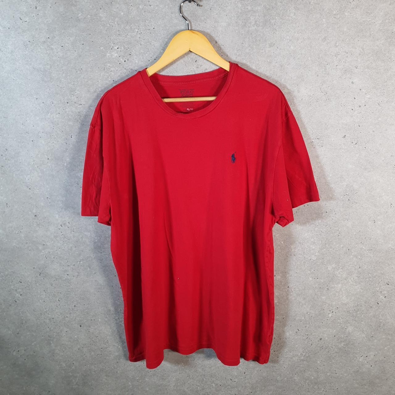 Vintage Ralph Lauren Polo Sport T Shirt Men’s XL Red  Classic Fit Embroidered Pony C8720
