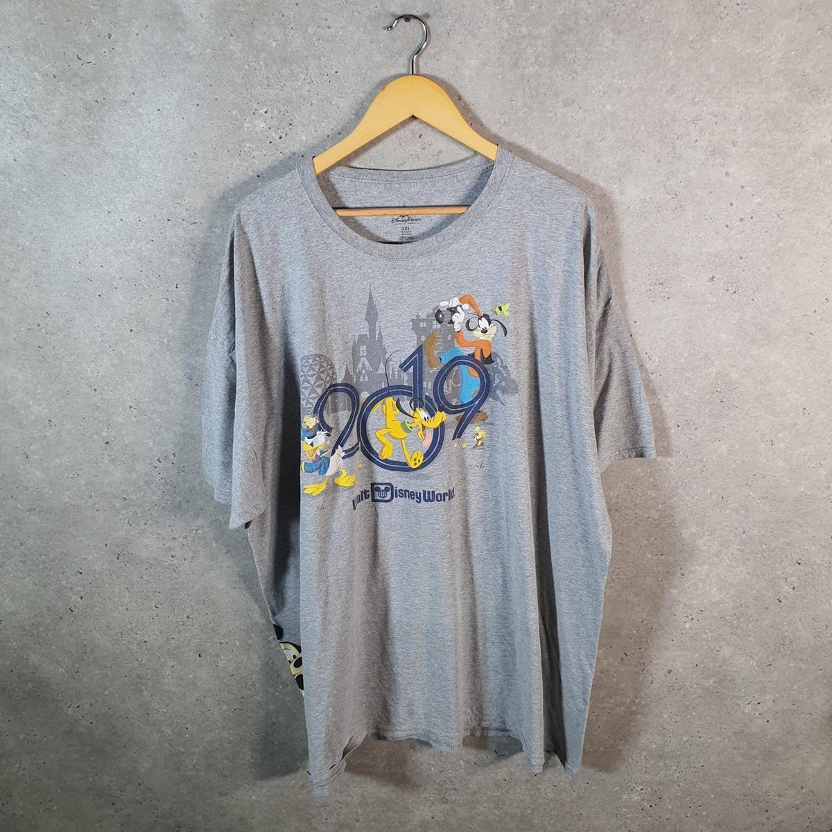 Vintage Disney Land Mickey Mouse T Shirt Shirt Men’s  3XL Grey Graphic Cartoon C9964