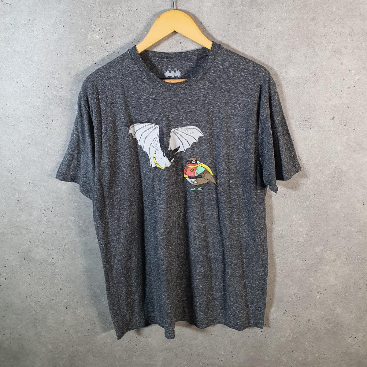 Vintage Batman & Robbin T Shirt Men’s Large Grey Graphic Cartoon