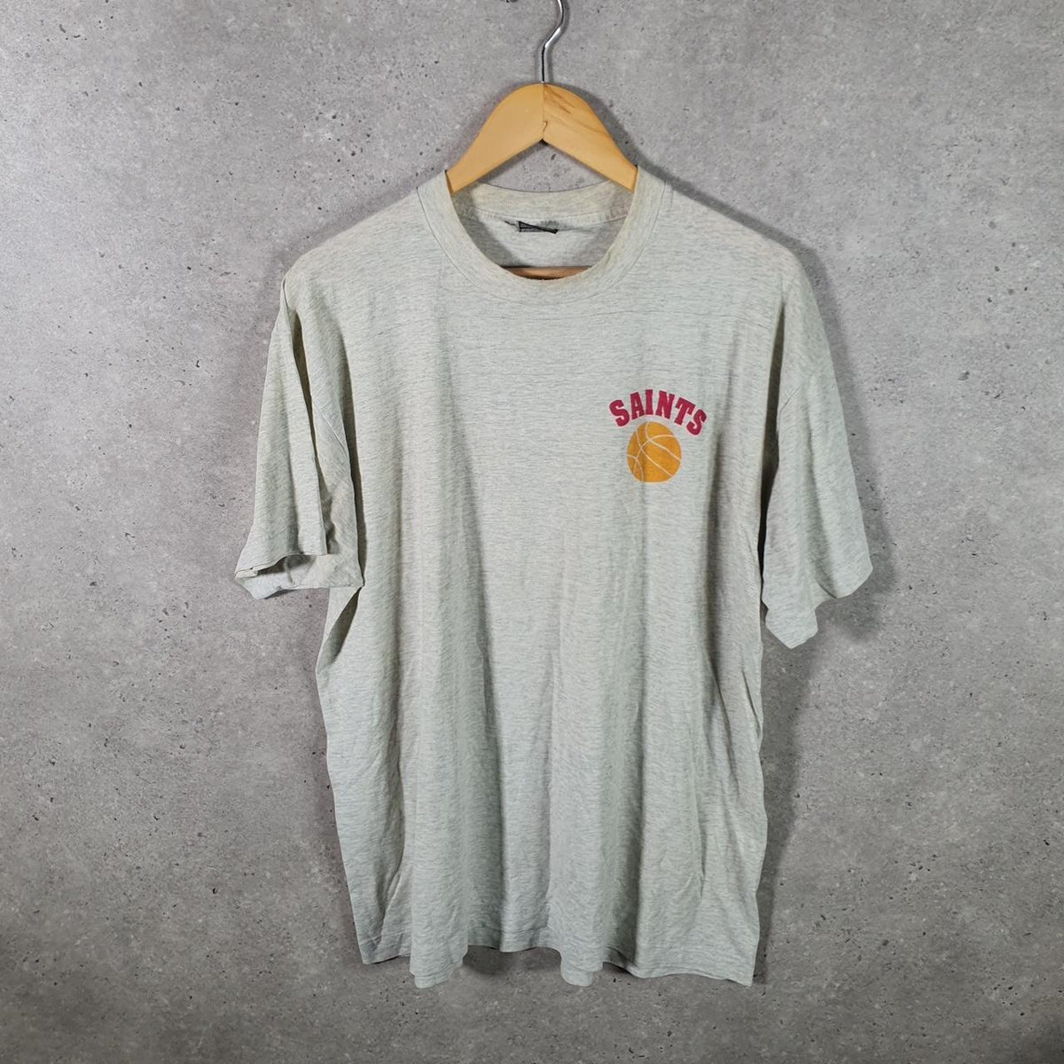 Vintage Fruit of the Loom Best St Stephen’s Virginia 1994 Single Stitch T Shirt Men’s XL Grey Big Fish Vintage
