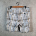 Vintage Dockers Chino Shorts Jorts Cargo Men’s W38 Grey Checkered Baggy Cotton A4237
