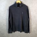 Vintage Ralph Lauren Polo Sweatshirt Men’s XL Black Cotton 1/4 Zip Pony