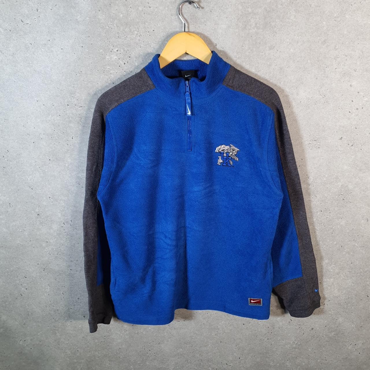 Vintage Nike Team 90s Fleece Kansas State Sweatshirt Womens XL Blue Y2K 1/4 Zip