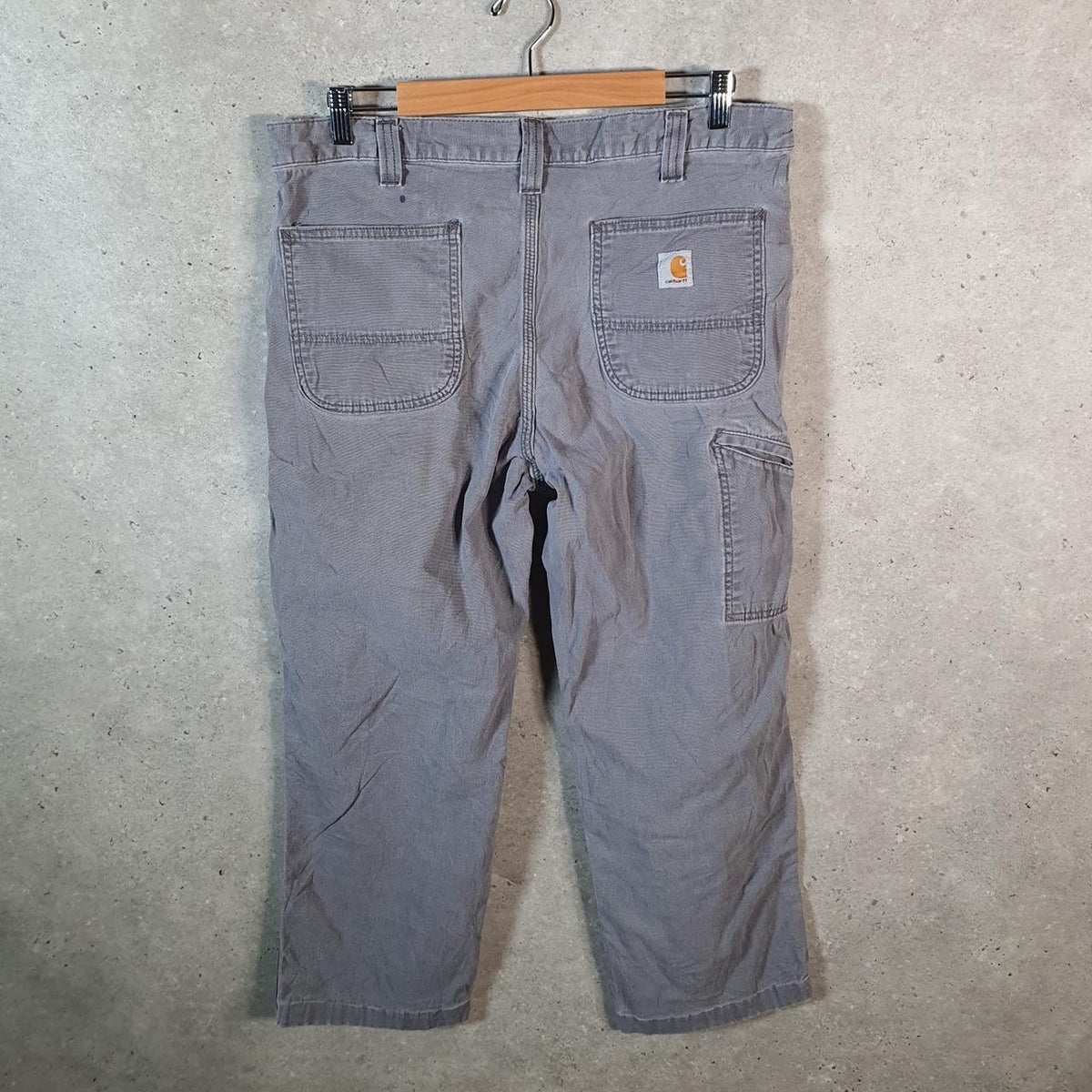 Vintage Carhartt Carpenter Trousers Mens W36 L26 Grey Relaxed Fit Workwear USA