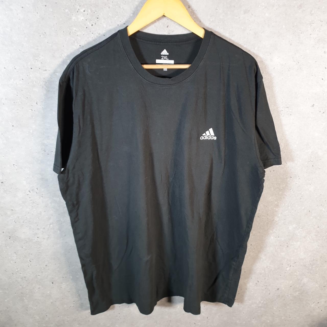 Vintage Adidas Golf T Shirt Men’s 2XL Black Three Stripes Logo Athletic