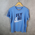 Vintage Nike Fly Chi T Shirt Men’s Medium Blue Logo Swoosh Athletic