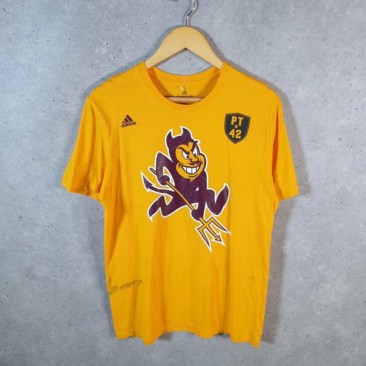 Vintage Adidas Go To Tee T Shirt Arizona State Uni Men’s Medium Orange Three Stripes