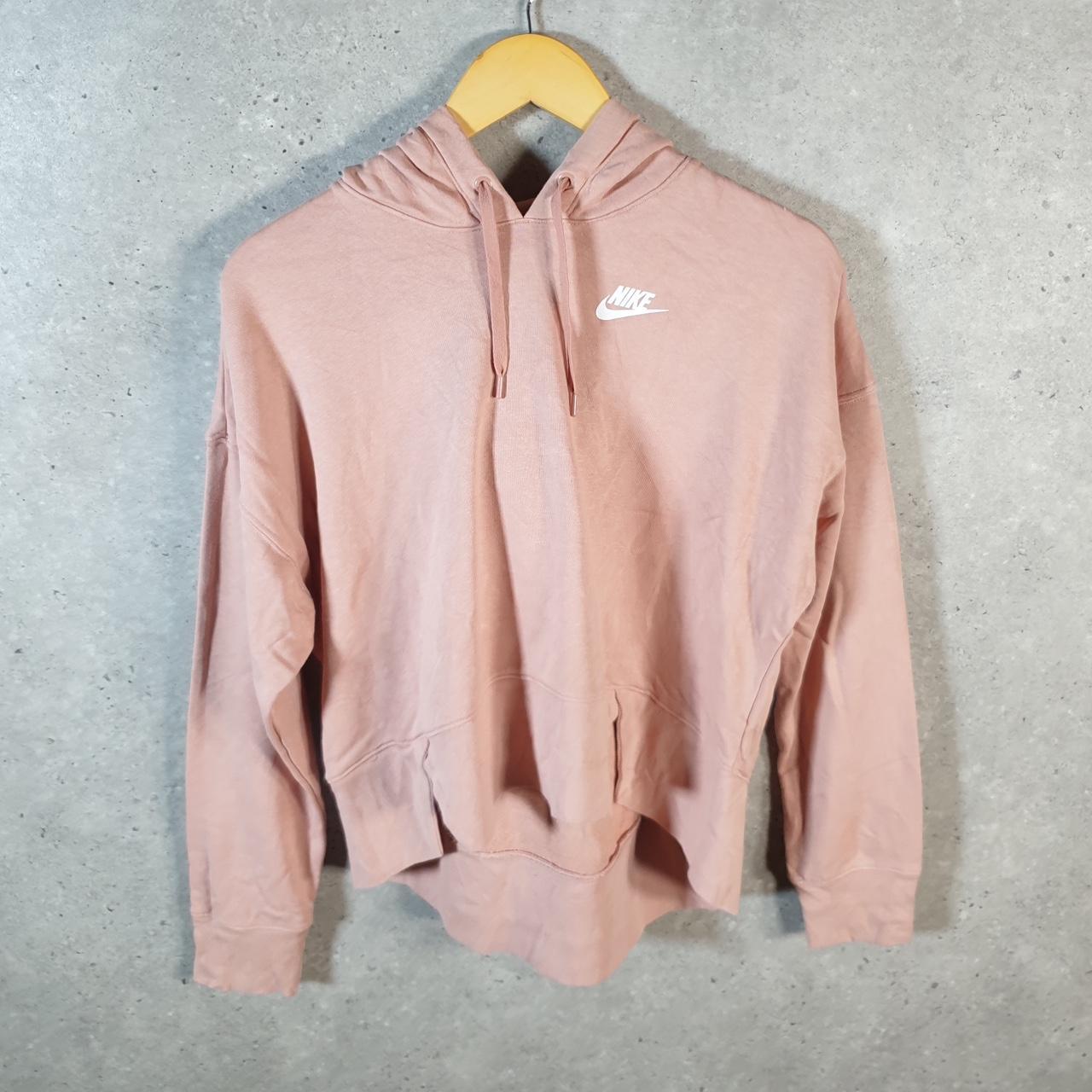 Vintage Nike Club Hoodie Womens XS Pink Swoosh Y2K Pullover Sweatshirt Logo