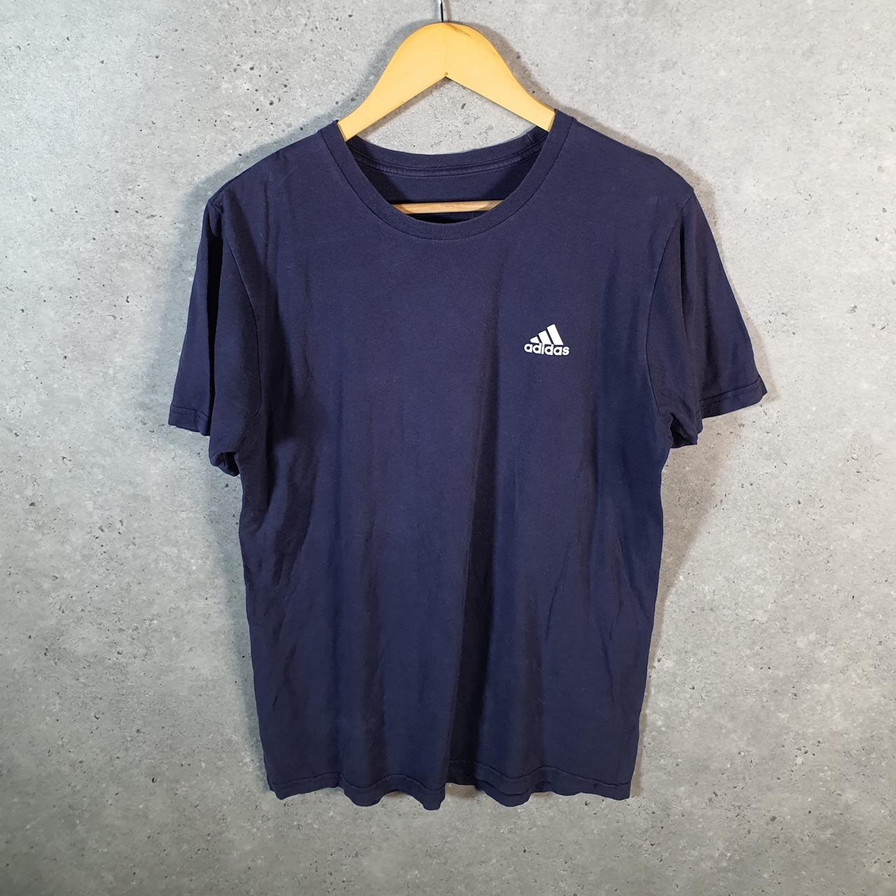 Vintage Adidas Go To Tee T Shirt Men’s Medium Navy Blue Three Stripes Logo Athletic