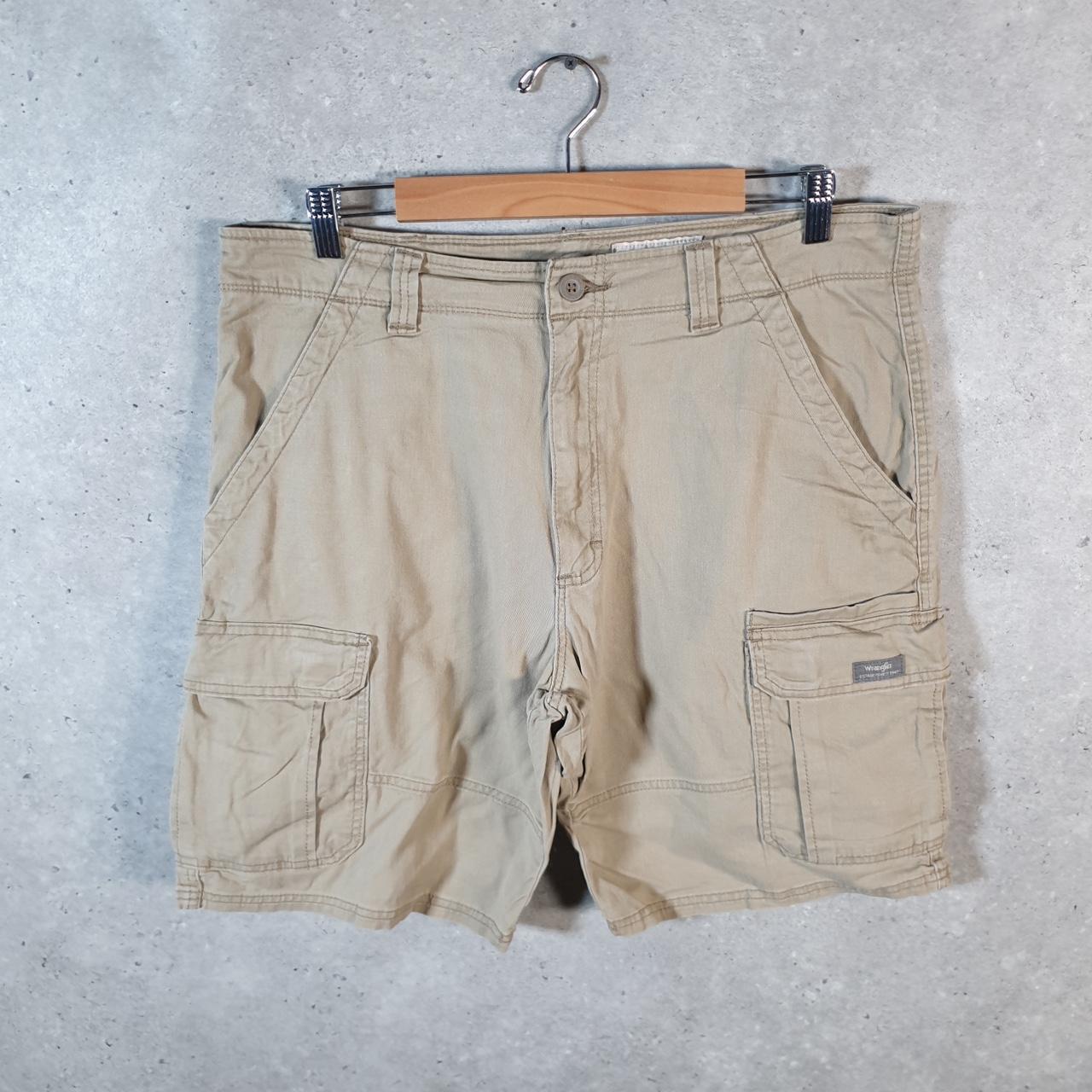 Vintage Wrangler Shorts Jorts Cargo Men’s W36 Brown Chino Pockets Baggy Cotton
