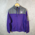Vintage NBA Sacramento Kings Hoodie Mens Large Purple Full Zip USA Pro Sport