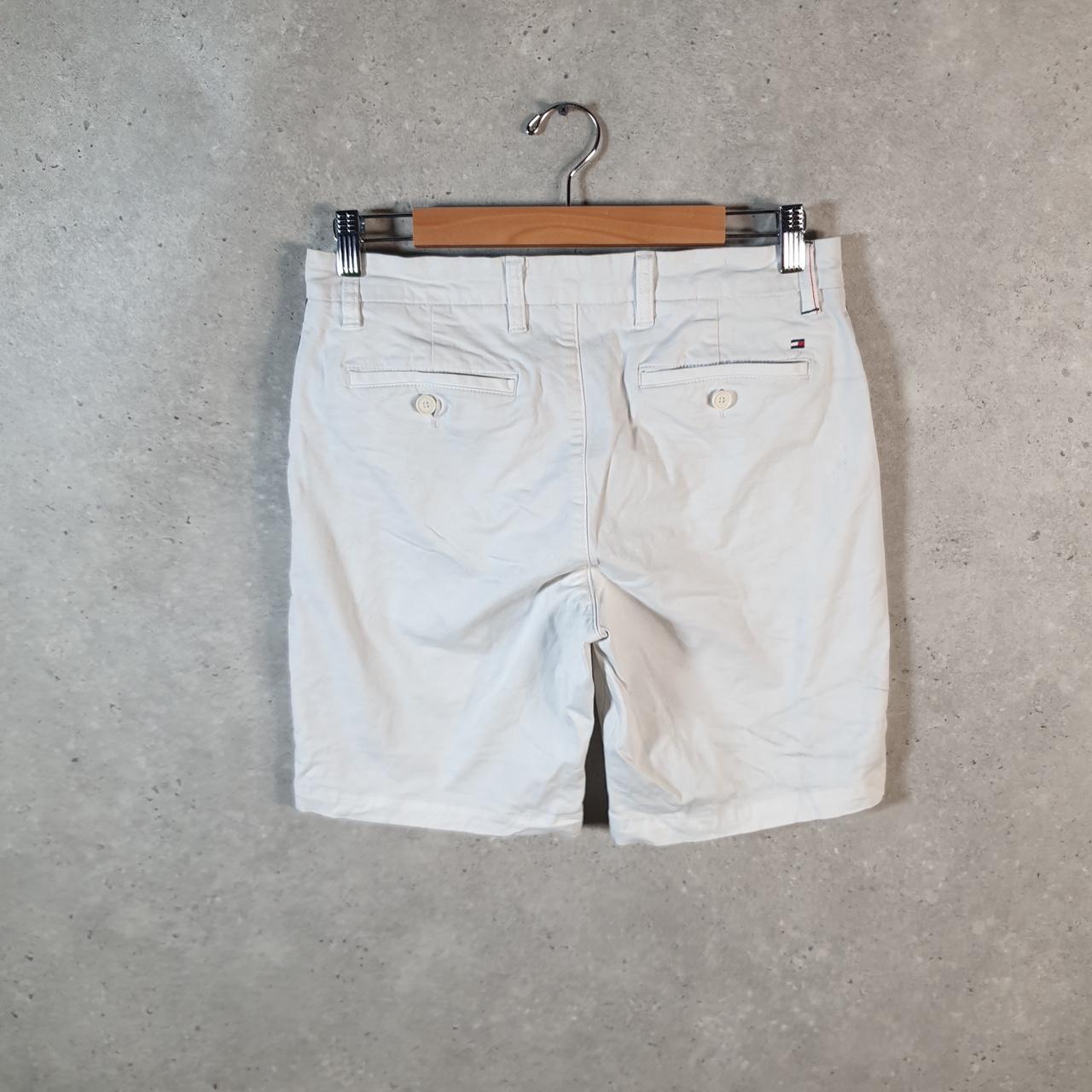 Vintage Tommy Hilfiger Chino Shorts Jorts Cargo Mens W30 White Baggy Cotton