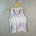 Vintage Nike Tie Dye Sports Vest Womens XL White Purple Logo Swoosh Athletic