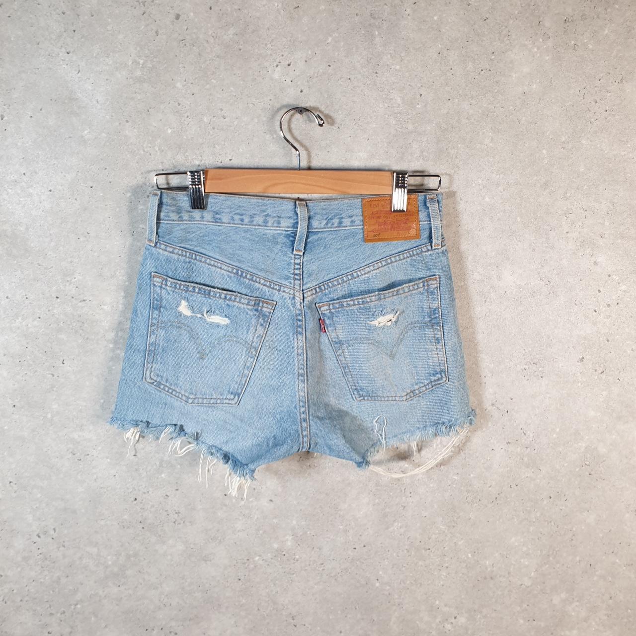 Vintage Levi’s 501 Baggy Shorts Jorts Cargo Womens W24 Blue Relaxed Denim