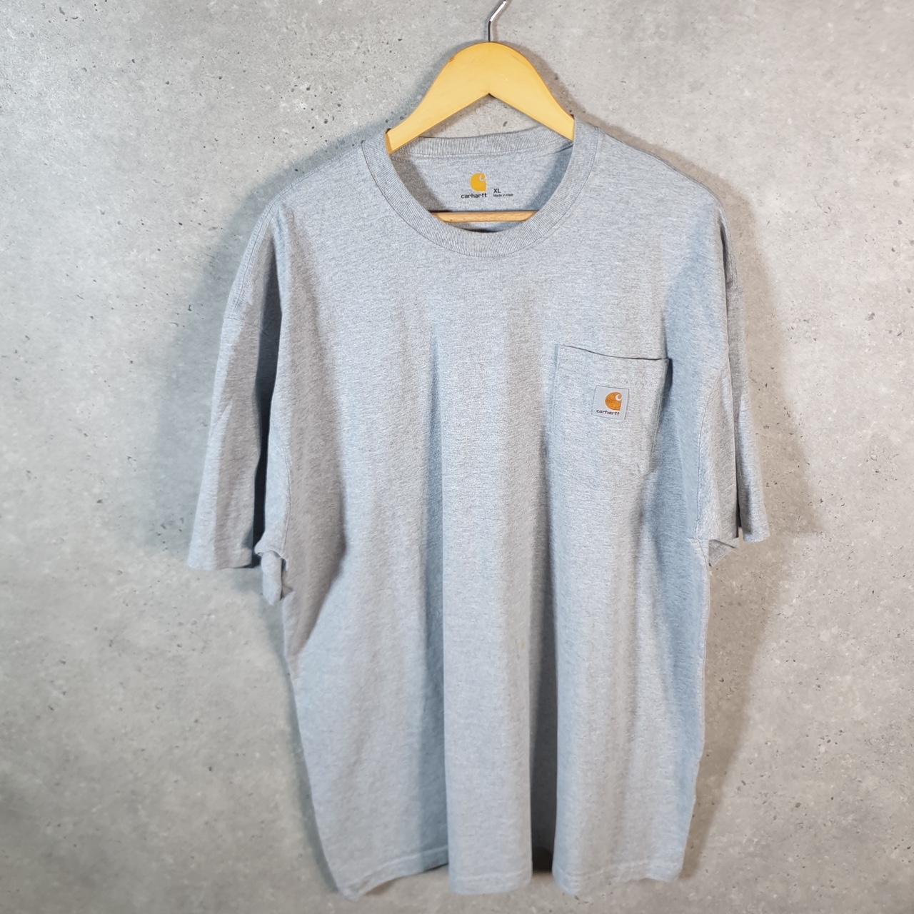 Vintage Carhartt Pocket T Shirt Men’s XL Grey Workwear Chore Utility Relaxed Fit C9347