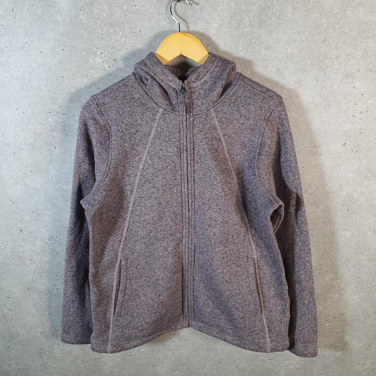 Vintage The North Face TNF Teddy Fleece Sweatshirt  Womens Large Purple Full Zip Logo
